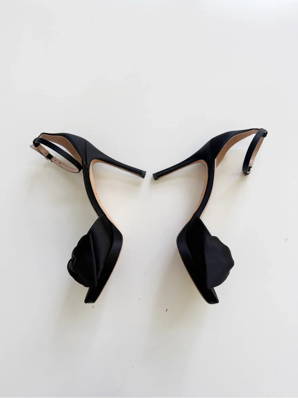 Kate Spade New York Bridal Bow Black Heeled Sandals Size 7.5